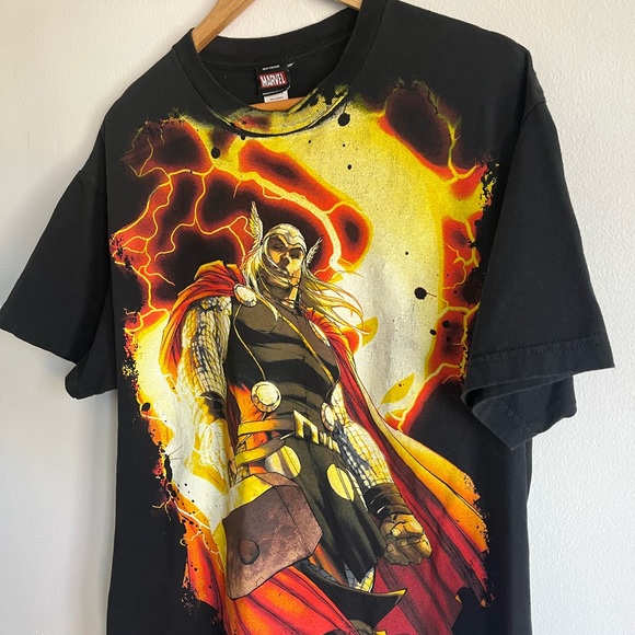 Vintage Thor T-Shirt / L / AOP / Marvel Mad Engine - Picture 3 of 8